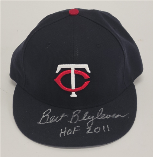 Bert Blyleven Autographed & HOF Inscribed Minnesota Twins Hat JSA