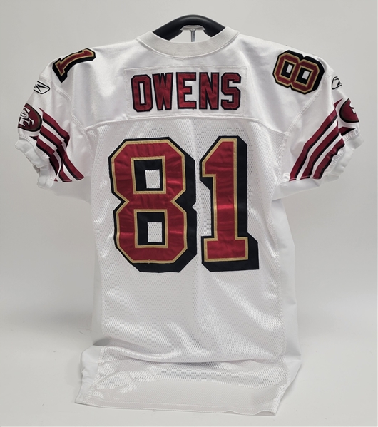 Terrell Owens 2003 San Francisco 49ers Game Used Jersey w/ Dave Miedema LOA