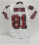 Terrell Owens 2003 San Francisco 49ers Game Used Jersey w/ Dave Miedema LOA