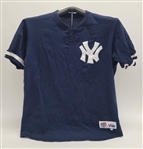 Derek Jeter 1999 New York Yankees Game Used BP Jersey w/ Dave Miedema LOA