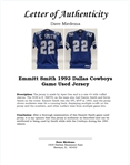 Emmitt Smith 1993 Dallas Cowboys Game Used Jersey w/ Dave Miedema LOA *MVP Year*