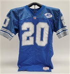 Barry Sanders 1991 Detroit Lions Game Used Jersey w/ Dave Miedema LOA