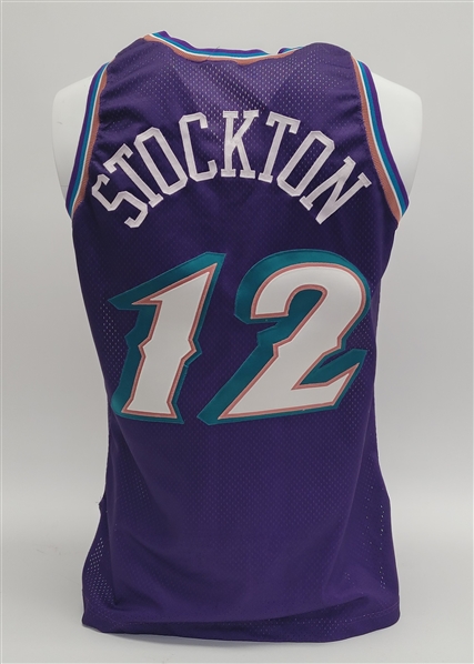 John Stockton 2002-03 Utah Jazz Game Used Jersey w/ Dave Miedema LOA *Last Season in NBA*