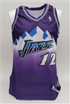 John Stockton 2002-03 Utah Jazz Game Used Jersey w/ Dave Miedema LOA *Last Season in NBA*