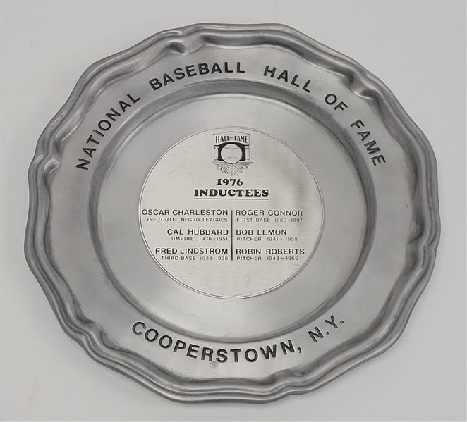 1976 National Baseball Hall of Fame Induction Plate
