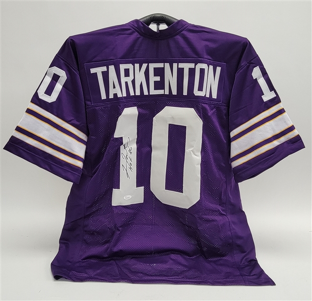 Fran Tarkenton Autographed & HOF Inscribed Custom Jersey JSA