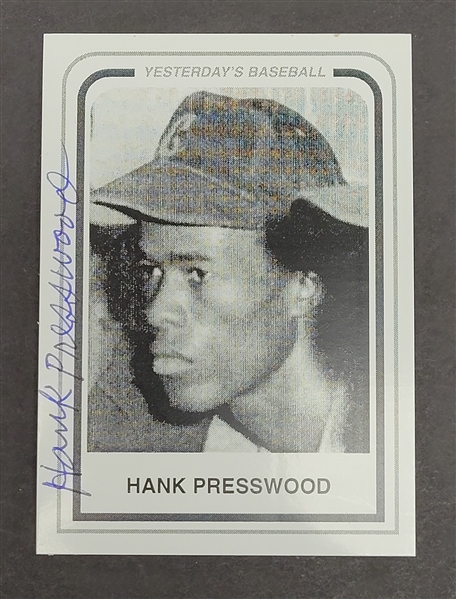 Hank Presswood Autographed Baseball Card