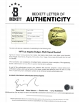 1977 Los Angeles Dodgers Team Signed Baseball w/ Beckett LOA