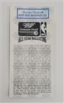 1994 NBA All-Star Game Ticket From Minneapolis