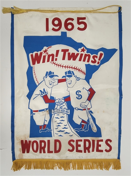 Rare 1965 Minnesota Twins World Series Banner