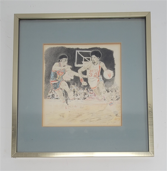 Julius Erving Framed Artwork Display