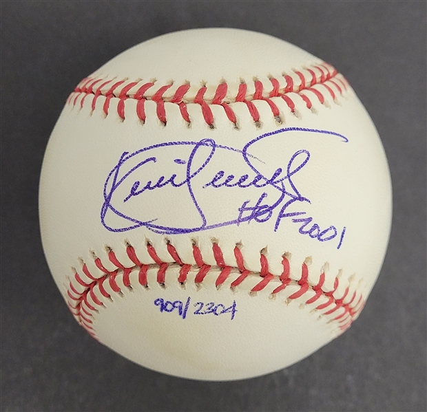 Kirby Puckett Autographed & HOF Inscribed OAL Baseball LE #909/2304 w/ Beckett LOA