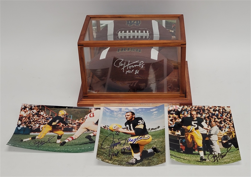 Lot of 3 Paul Hornung & Jim Taylor Autographed 8x10 Photos w/ Paul Hornung Autographed Football Beckett & Schwartz Sports