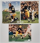 Lot of 3 Paul Hornung & Jim Taylor Autographed 8x10 Photos w/ Paul Hornung Autographed Football Beckett & Schwartz Sports