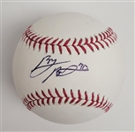 Byron Buxton Collection w/ Autographed Baseball, Photo, Magazines, 1st Career Game Ticket, & Dugout Lineup Card