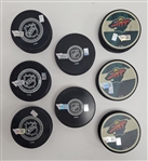 Lot of 8 Kaapo Kahkonen Autographed Hockey Pucks Fanatics