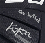 Lot of 2 Kevin Fiala Autographed & Inscribed Bauer Hockey Gloves Beckett