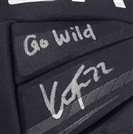 Lot of 2 Kevin Fiala Autographed & Inscribed Bauer Hockey Gloves Beckett