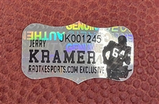Jerry Kramer Autographed & HOF Inscribed Super Bowl II The Duke Football