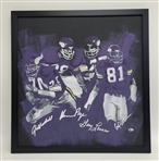 Purple People Eaters Autographed & Framed 27x28 Canvas Beckett