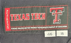 Patrick Mahomes 2016 Texas Tech Game Used Jersey w/ Dave Miedema LOA