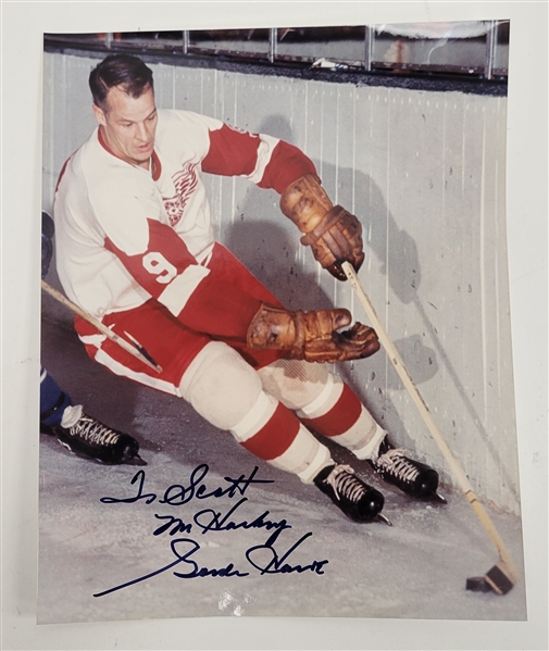 Gordie Howe Autographed & Inscribed 8x10 Photo