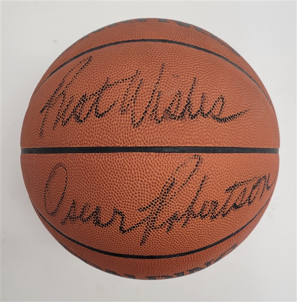 Oscar Robertson Autographed & Inscribed Spalding NBA Basketball Beckett
