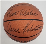Oscar Robertson Autographed & Inscribed Spalding NBA Basketball Beckett