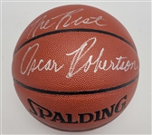 Oscar Robertson Autographed & Inscribed Spalding NBA Basketball Beckett