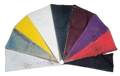 Lot of 9 Vintage College Pennants