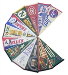 Lot of 12 NHL Pennants