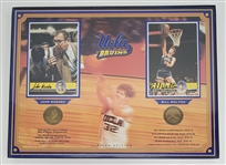 John Wooden & Bill Walton Dual Autographed & Framed 12x16 UCLA Display w/ Beckett LOA