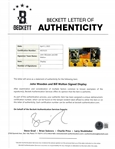 John Wooden & Bill Walton Dual Autographed & Framed 12x16 UCLA Display w/ Beckett LOA