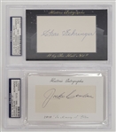 Lot of 2 Charlie Gehringer & Jocko Conlan Slabbed Baseball Historic Autographs PSA/DNA