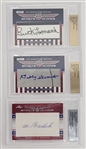 Lot of 3 Buck Leonard, Billy Herman, & Al Barlick Cut Signature Sports Icons Baseball Hall of Famer Cards BGS