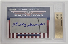 Lot of 3 Buck Leonard, Billy Herman, & Al Barlick Cut Signature Sports Icons Baseball Hall of Famer Cards BGS