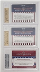 Lot of 3 Buck Leonard, Billy Herman, & Al Barlick Cut Signature Sports Icons Baseball Hall of Famer Cards BGS