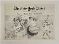 Tom Seaver Autographed 300th Win 11x15 Lithograph LE #298/300 PSADNA