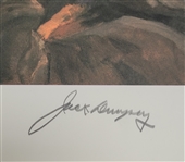 Jack Dempsey & Gene Tunney Dual Autographed 1974 Living Legends 18x22 Lithograph JSA & PSA/DNA