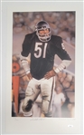 Dick Butkus Autographed 13x22 Daniel Smith Lithograph LE #709/950 JSA