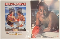 Lot of 2 Sugar Ray Leonard 1980s Boxing Posters Each Approximately 19x25