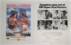 Lot of 2 Sugar Ray Leonard 1980's Boxing Posters Each Approximately 19x25
