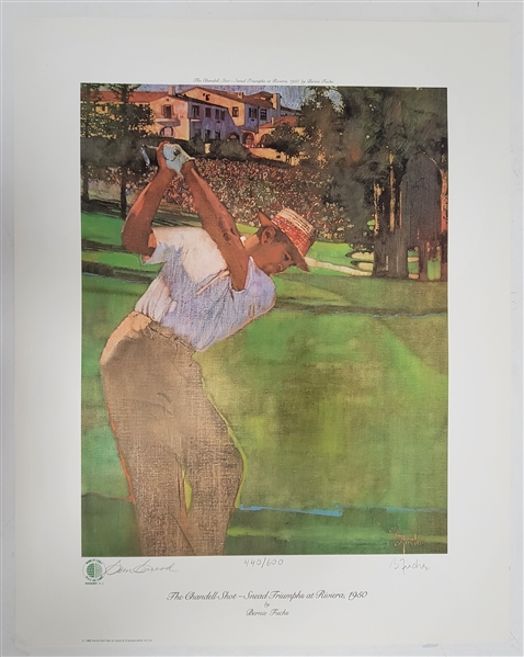 Sam Snead Autographed "The Chandell Shot" 19x24 Bernie Fuchs Lithograph LE #440/600 w/ PSA/DNA LOA