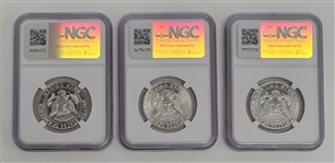Lot of (3) 1964-66 50C Coins