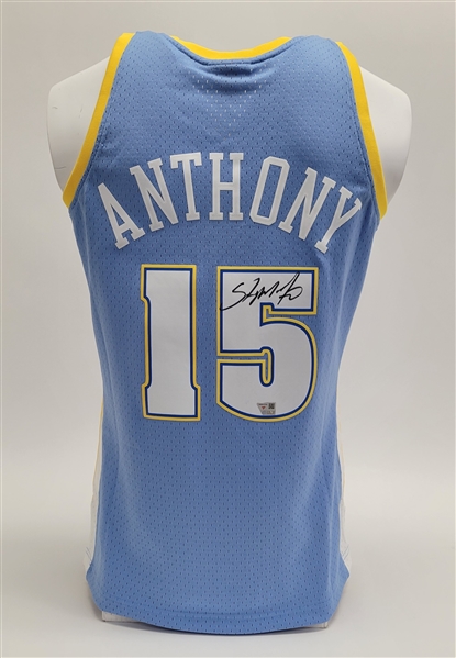 Carmelo Anthony Autographed 2003-04 Denver Nuggets Mitchell & Ness HWC Swingman Jersey Fanatics