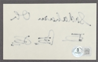 Sadaharu Oh Autographed Index Card w/ Beckett LOA
