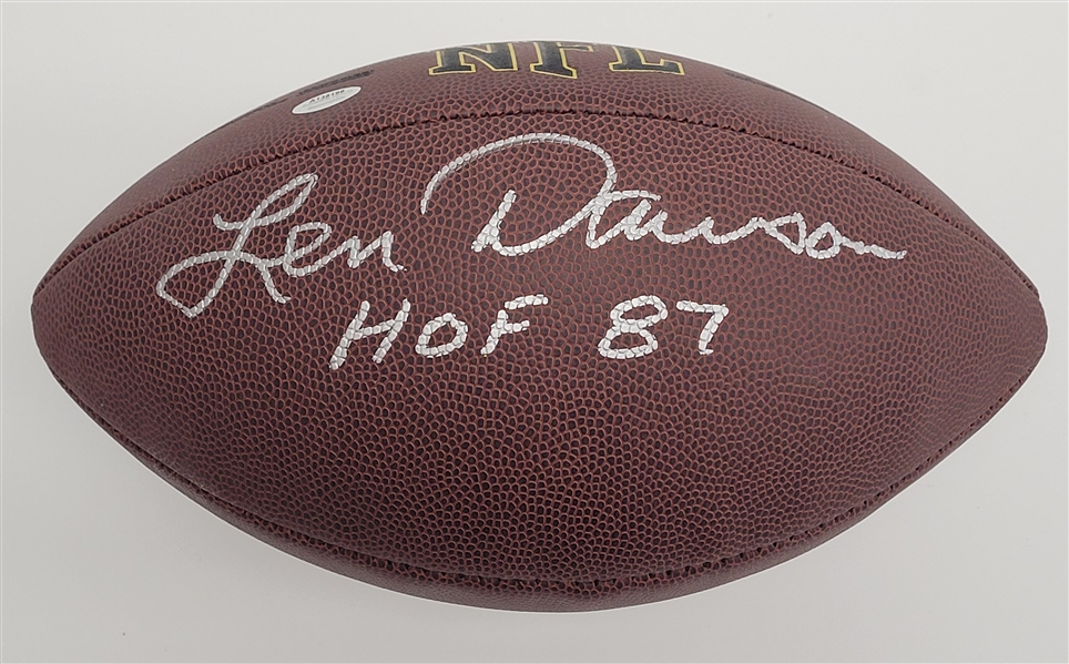 Len Dawson Autographed & HOF Inscribed Wilson NFL Football