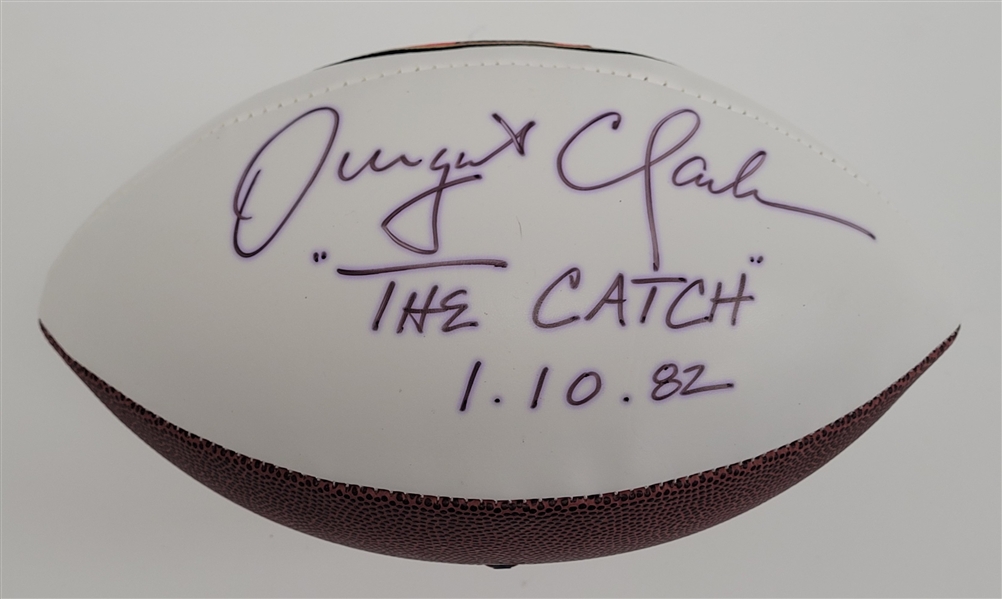 Dwight Clark Autographed & Inscribed "The Catch" San Francisco 49ers Football PSA/DNA