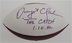 Dwight Clark Autographed & Inscribed "The Catch" San Francisco 49ers Football PSA/DNA