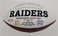 Jim Plunkett & Fred Biletnikoff Dual Autographed & Inscribed Oakland Raiders Football